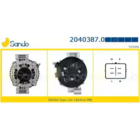 Генератор SANDO P8 ABY 2040387.0 P1K783L 1198318681