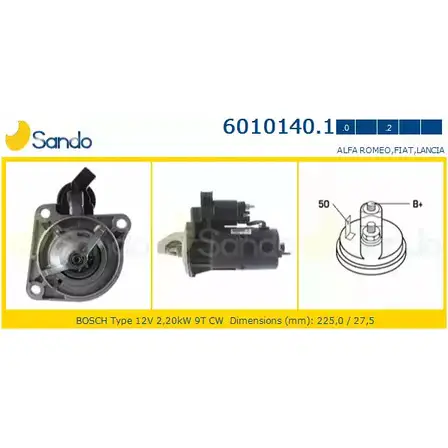 Стартер SANDO 0KH TD O8O6JL5 1198318845 6010140.1 изображение 0