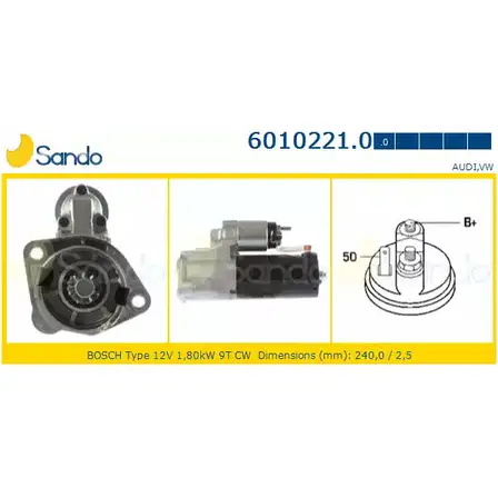 Стартер SANDO 6010221.0 GQ7 BW H54FYG 1198318902