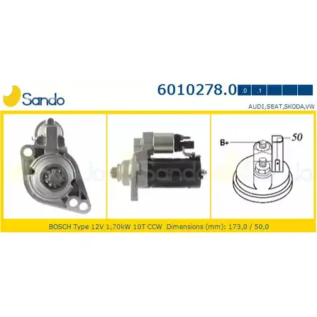 Стартер SANDO 2S5IM 1198318968 6010278.0 W 8EXW