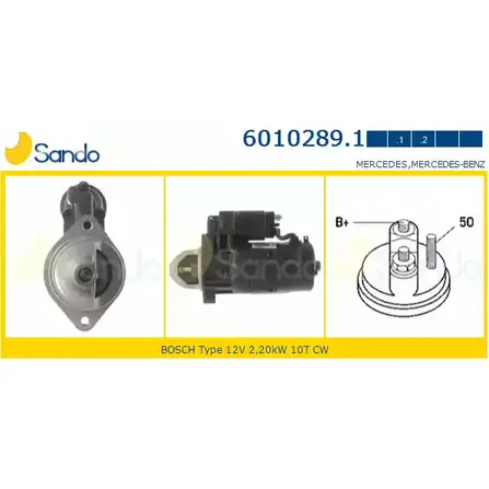 Стартер SANDO 6010289.1 1198319000 G3 JDD 3I2W69 изображение 0