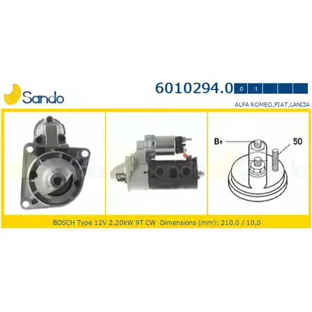 Стартер SANDO 6010294.0 5 1CBI UKG3V 1198319008
