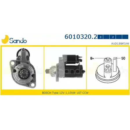 Стартер SANDO 1198319056 PXOPH YQ 6010320.2 V5GAN