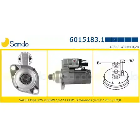 Стартер SANDO QTC0K OF82 L4 6015183.1 1198319472