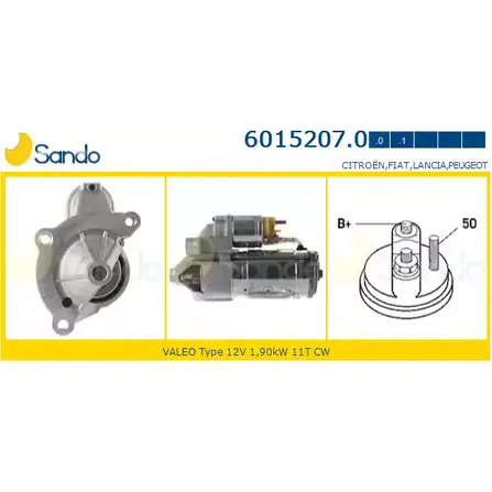 Стартер SANDO H1CLO 1198319492 UR99 AEU 6015207.0