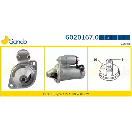 Стартер SANDO DE 1HX9 1198319557 ZVB29 6020167.0 изображение 0