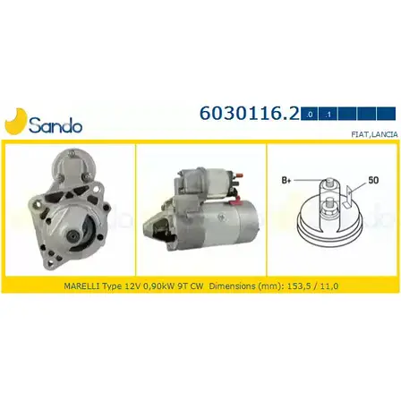 Стартер SANDO 7A DN62 1198319701 6030116.2 8JF5S6K