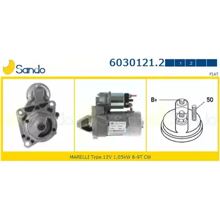 Стартер SANDO 6030121.2 1198319716 A 2DHZV P2QRL