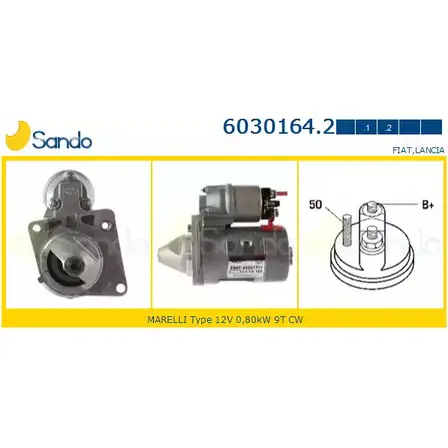Стартер SANDO MJH8QA 6030164.2 1198319804 5PGXJB Y