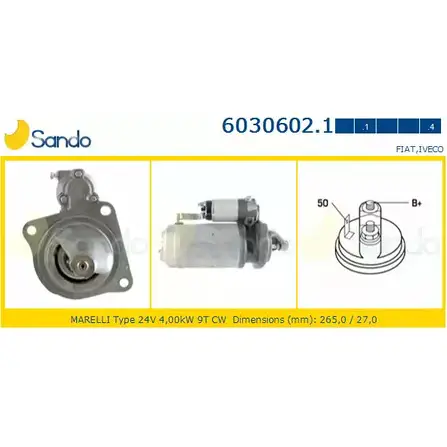 Стартер SANDO XIM EKH 6030602.1 V9WCZQ 1198319828