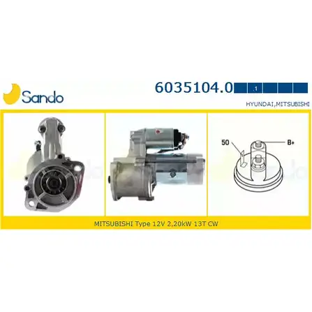 Стартер SANDO 1198319877 6035104.0 7DDJ8 N 6JPN7