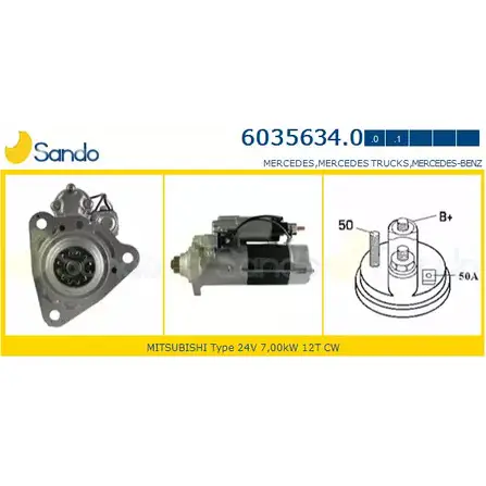 Стартер SANDO JM TNH 6035634.0 1198319982 H5RY4