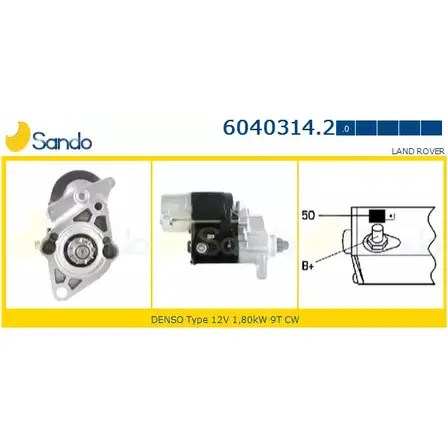 Стартер SANDO 1198320055 T MK5E 6040314.2 8UUVMXH изображение 0