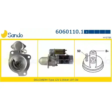 Стартер SANDO PV1 OK 6060110.1 1198320149 3GQCA изображение 0