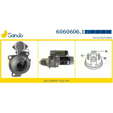 Стартер SANDO 1198320163 MNN5XXF D2 WS9 6060606.1 изображение 0