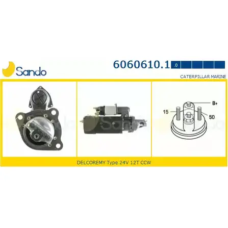 Стартер SANDO 1198320167 6060610.1 MO5CO1 N 0MUJWY изображение 0