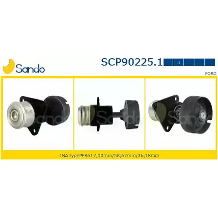 Шкив генератора SANDO ZPVQI SCP90225.1 1198320254 U4LE EZ