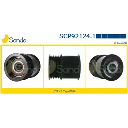 Шкив генератора SANDO SCP92124.1 1198320280 88BKAD0 753K C