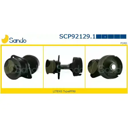 Шкив генератора SANDO SCP92129.1 ZYMUG PD5 7QRH 1198320282