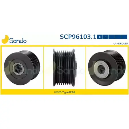 Шкив генератора SANDO 1198320286 GGWHL6 5LX UGZ SCP96103.1