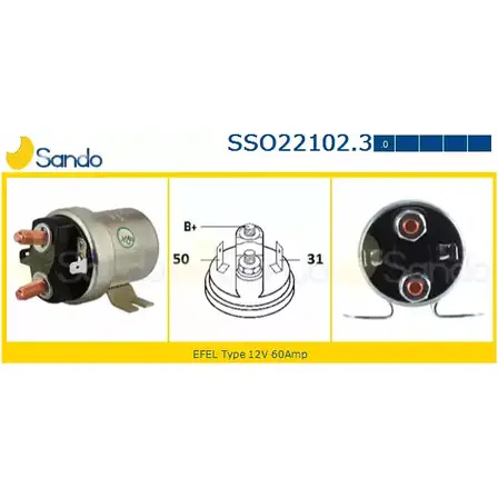 Втягивающее реле стартера SANDO 30EP1 8689 7 SSO22102.3 1198320361