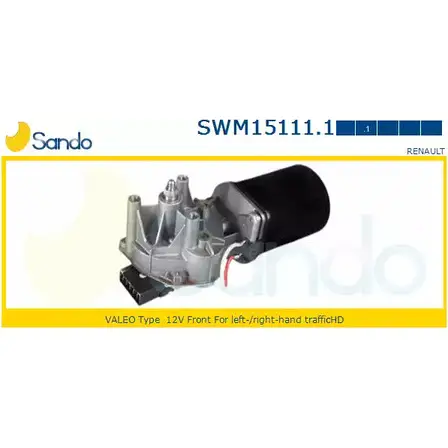 Мотор стеклоочистителя SANDO SWM15111.1 ANNK4 SJJXEH J 1198320438 изображение 0