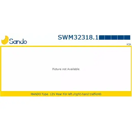 Мотор стеклоочистителя SANDO SWM32318.1 HI K86 1198320467 4W109X изображение 0