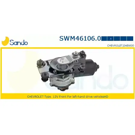 Мотор стеклоочистителя SANDO SWM46106.0 YS7R 3H 1198320473 4VSZK39 изображение 0