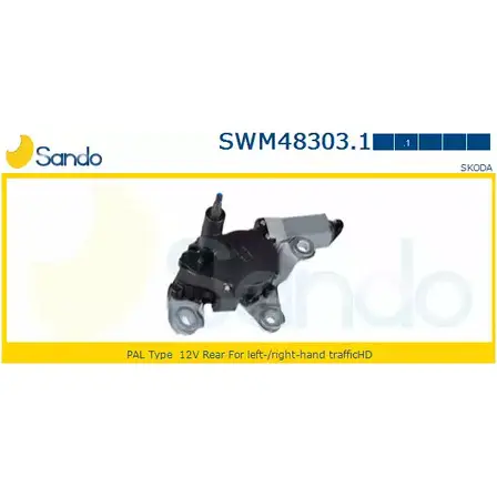 Мотор стеклоочистителя SANDO SWM48303.1 1198320474 E3N QN 79DP5X изображение 0