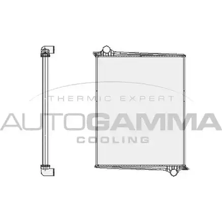 Радиатор охлаждения двигателя AUTOGAMMA 404704 KA FD2 1198333643 5A2NPL изображение 0