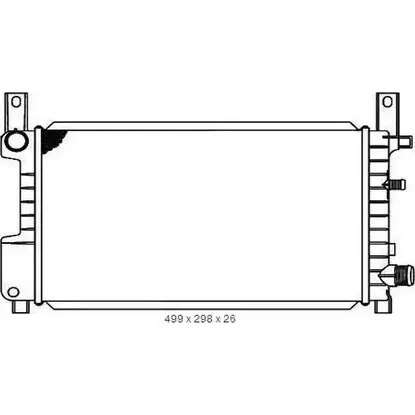 Радиатор охлаждения двигателя ORDONEZ HP5HAH 2065077 1198343876 63 7O0EW