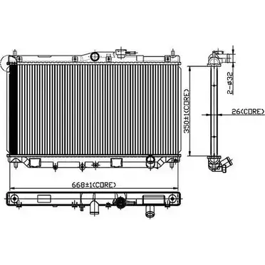 Радиатор охлаждения двигателя ORDONEZ 2066050 Q QU61YW 1198343894 I2ET0Y изображение 0