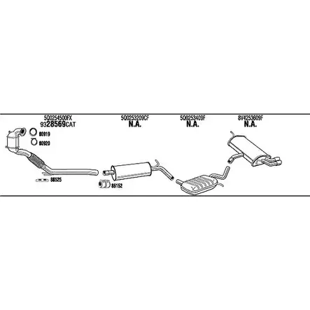Система выпуска ОГ Walker RXF7W 1198890610 ANQ TDX ADK058947 изображение 0