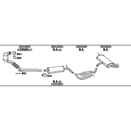 Система выпуска ОГ Walker YS6J9R 4DLT BK 1198890640 ADK106225 изображение 0