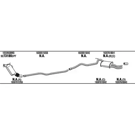 Система выпуска ОГ Walker YM6 VY 1198899824 XXM05N BWK003513B изображение 0