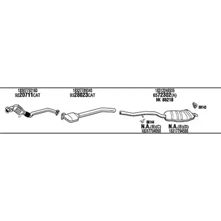 Система выпуска ОГ Walker BWK016202A 1198900756 CIOPRK L0V 6PT изображение 0