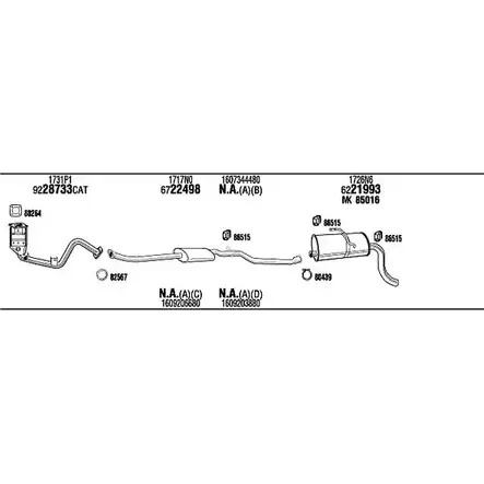 Система выпуска ОГ Walker F200G CIK005722B SKAEJP V 1198915172