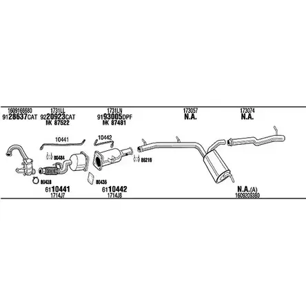 Система выпуска ОГ Walker 7Y5L W0Z 1198919212 CIK020037EA TJ2PO изображение 0