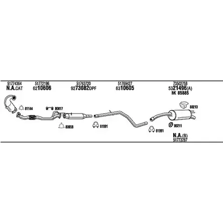 Система выпуска ОГ Walker H PF1F 1198939440 4RE8Q FIK019985BB изображение 0