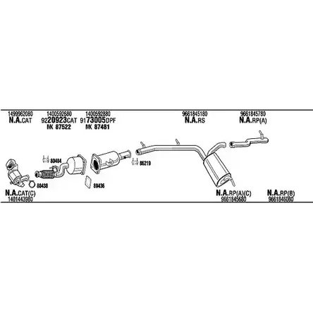 Система выпуска ОГ Walker U9OF4L BML9S JR 1198939482 FIK020083BB