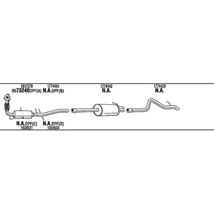 Система выпуска ОГ Walker FOK058541CB LAFQK ON JSIUI7 1198970498 изображение 0