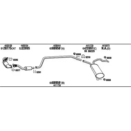 Система выпуска ОГ Walker 4HJC2 OPK015737 I87TF 4 1199050832 изображение 0