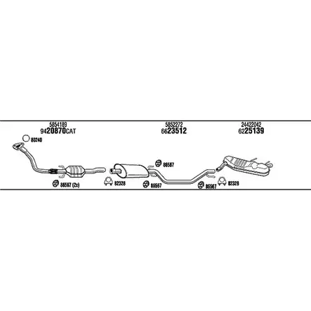 Система выпуска ОГ Walker 4Q87R I L330T0 1199051114 OPK017210 изображение 0