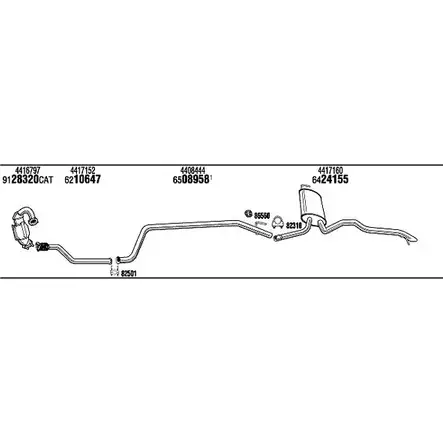 Система выпуска ОГ Walker 1199056130 JZ25I PA OPK024433AA H709ER