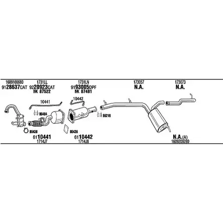 Система выпуска ОГ Walker X2Z7G3 H 1199077156 PEK020059BA S21CDEJ изображение 0