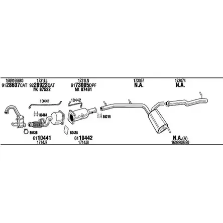 Система выпуска ОГ Walker PEK020062CB 5 C90VR ZQZBUZ 1199077342