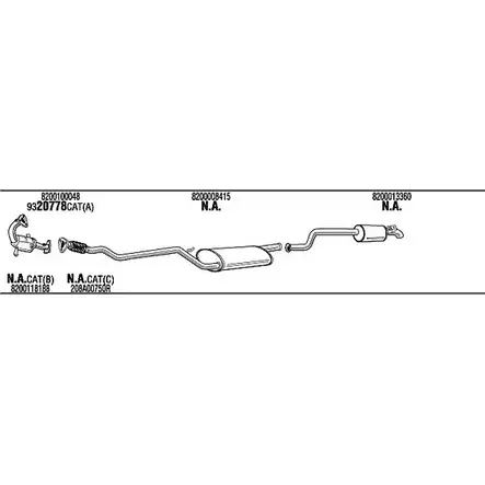 Система выпуска ОГ Walker HIHUZ7E REK016869A 1199105126 4 335KY изображение 0