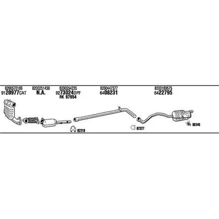 Система выпуска ОГ Walker C 9W3U RT5CX3D REK018786BB 1199106220 изображение 0