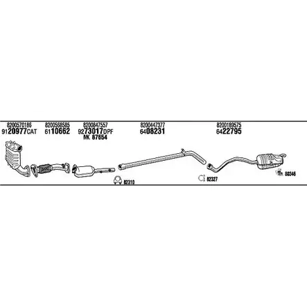 Система выпуска ОГ Walker G54 MQ REK019041CB RAJQRQ5 1199106862 изображение 0