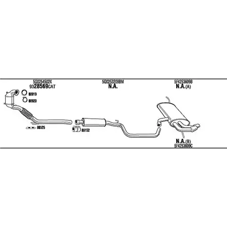 Система выпуска ОГ Walker P3S55FR RHHX2 4 1199132128 SEK059599 изображение 0
